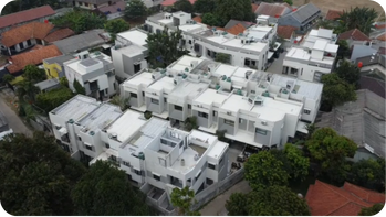 Foto udara kompleks perumahan Ahsanu Amala Residence di Sawangan, Depok