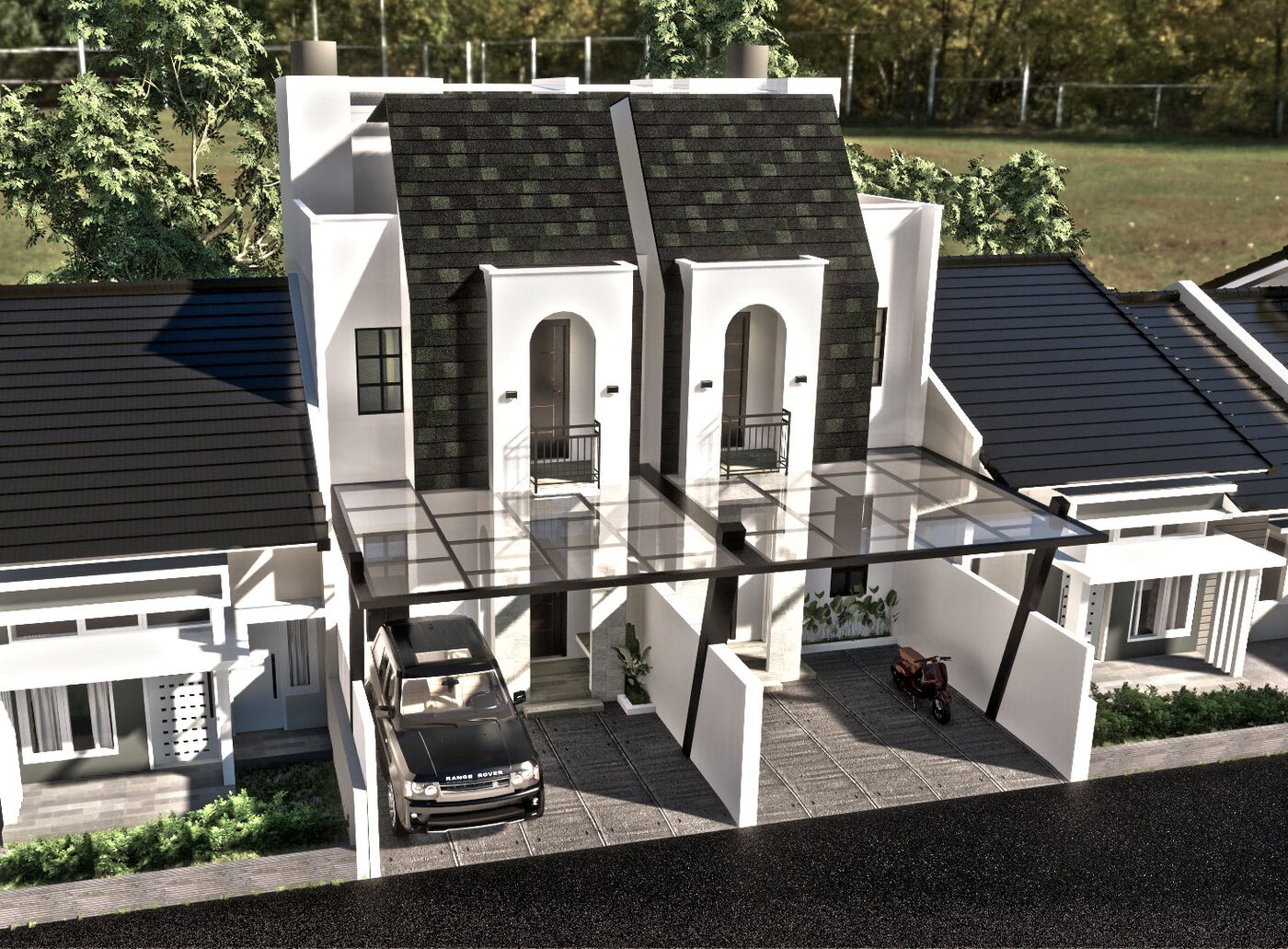 Rendering rumah Ahsanu Home Jagakarsa dengan skema pembiayaan syariah tanpa bank