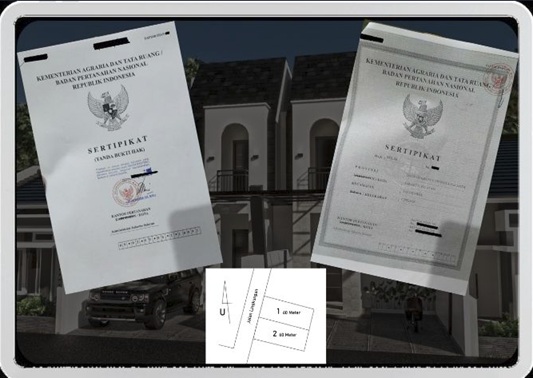 Sertifikat SHM dan site plan Ahsanu Home Jagakarsa