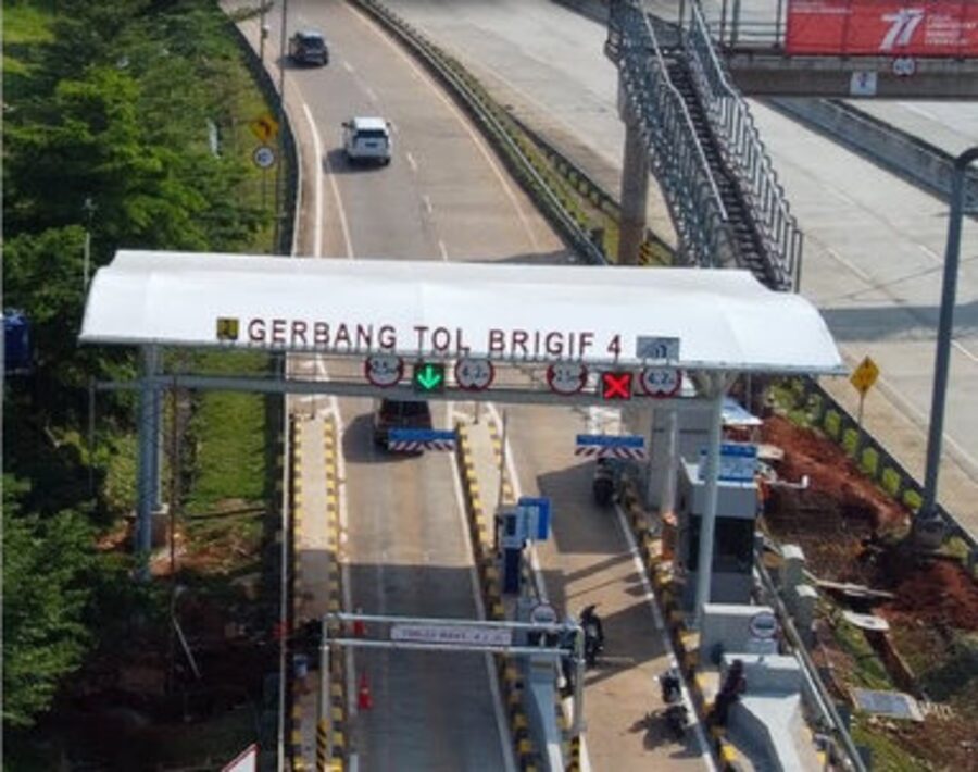 Pintu Tol Brigif dekat Ahsanu Home Jagakarsa